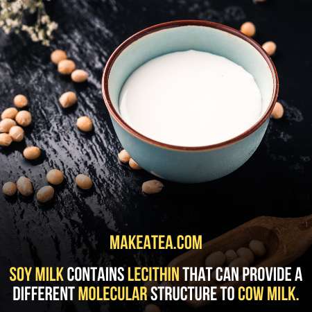 A cup of milk with soy beans