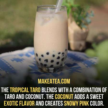 glass of tropical taro tea