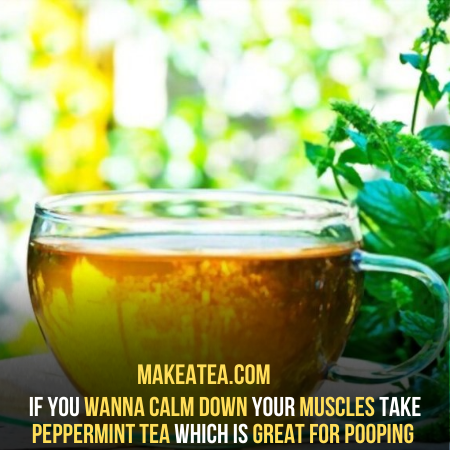 Peppermint tea calm down your muscles pain