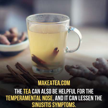 a cup of ginger tea for allergy