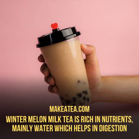 Winter Melon Milk Tea is rich in nutrients, mainly water