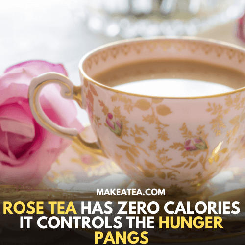 A beautiful pink cup of rose tea as a green tea alternative