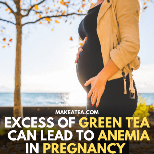 A pregnant woman showing side effects of green tea