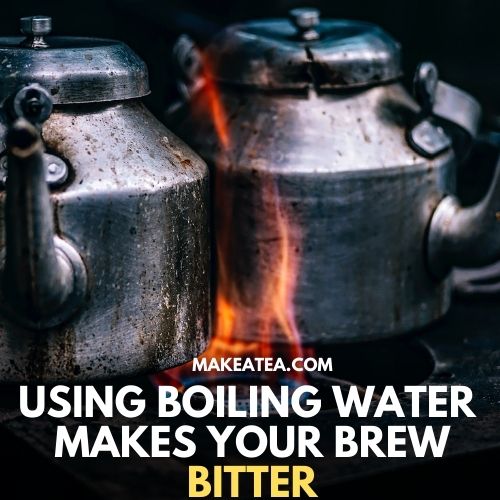 Two pots of boiling water for green tea