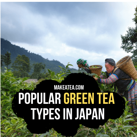 A lady in Japan green tea lands