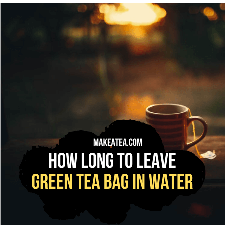 A cup of green tea with a teabag
