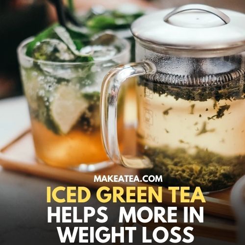 Two cups of iced green tea