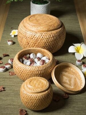 Bamboo Woven Tea Pot Gift Box
