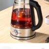 110v American Standard Household Tea Boiler Steam Spray Black Teapot Glass Electric Kettle Coffee Pot
