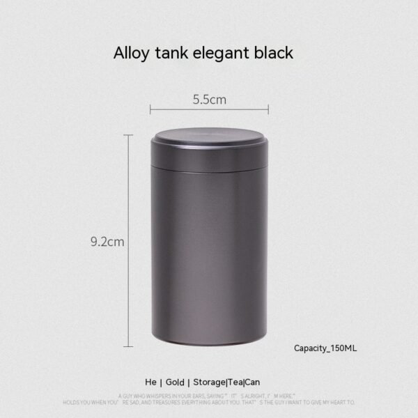 Titanium Aluminum Alloy Tea Box Storage Portable Small Tea Jar