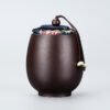 Ceramic Tea Caddy Gift Box Firewood Sealed Tin Small Tea Packaging Box