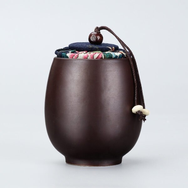 Ceramic Tea Caddy Gift Box Firewood Sealed Tin Small Tea Packaging Box