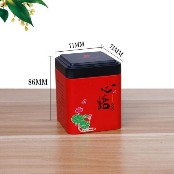 Mini Tin Box Square Tea Caddy