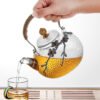 Hammer Pattern Brocade Flower Tea Pot Fruit Tea Pot Household Water Pot