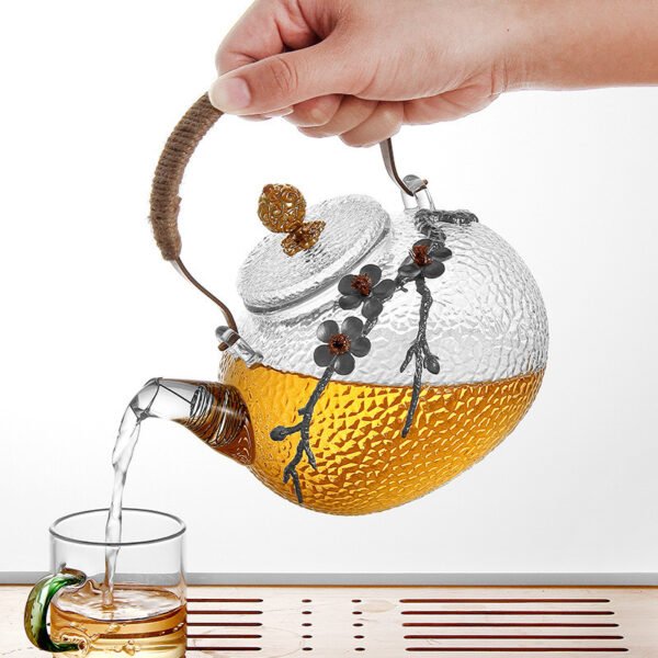 Hammer Pattern Brocade Flower Tea Pot Fruit Tea Pot Household Water Pot