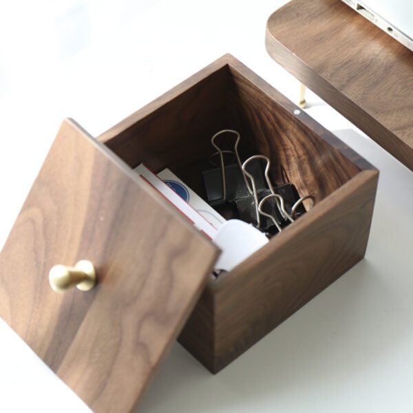 Walnut Multifunctional Finishing Box Creative Tea Box Combination Jewelry Cosmetic Box