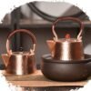 Red Copper Household Tea Pot, Tea Set, Electric Ceramic Stove Type Copper Pot