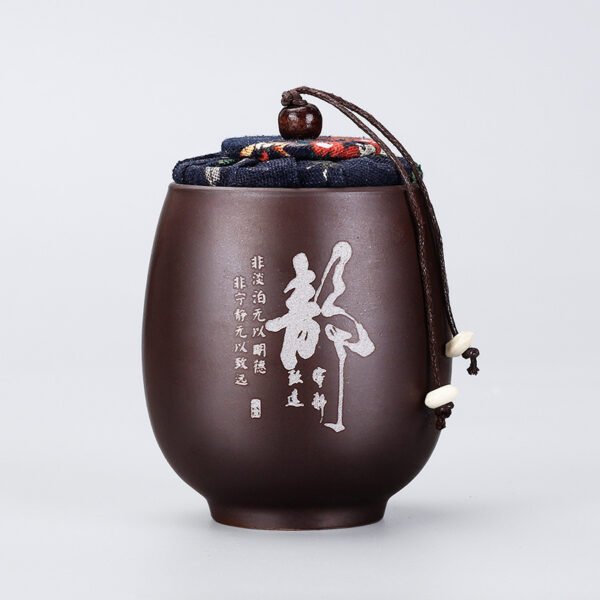 Ceramic Tea Caddy Gift Box Firewood Sealed Tin Small Tea Packaging Box