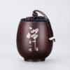 Ceramic Tea Caddy Gift Box Firewood Sealed Tin Small Tea Packaging Box