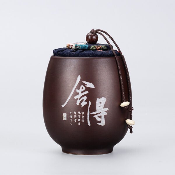 Ceramic Tea Caddy Gift Box Firewood Sealed Tin Small Tea Packaging Box