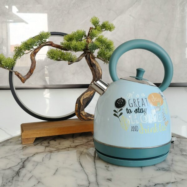 462edc56-b4c4-4da8-998c-efe7a4028efe.jpg Painted Paint Vintage Electric Kettle Electric Tea Burning Stainless Steel Home Appliance