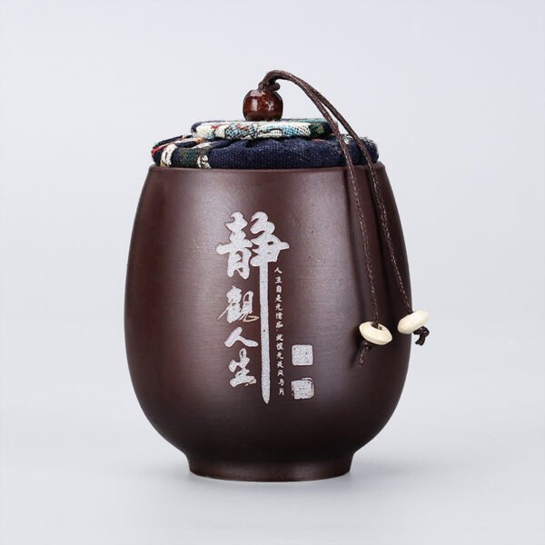Ceramic Tea Caddy Gift Box Firewood Sealed Tin Small Tea Packaging Box