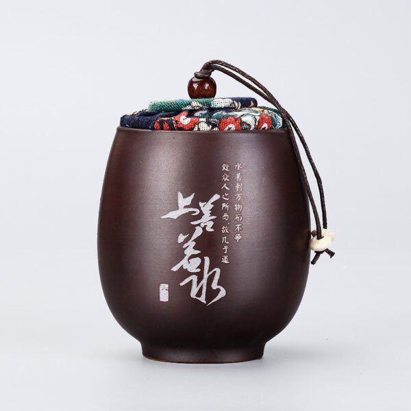Ceramic Tea Caddy Gift Box Firewood Sealed Tin Small Tea Packaging Box