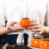 Jingdezhen ceramic persimmon tea pot