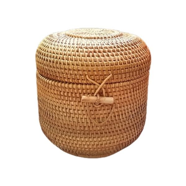 66270ead-4918-4764-9966-bf70cb95c65e.jpg Autumn Rattan Storage Box Qizi Cake Tea Box Storage Pu'er Tea Cake Packaging Box Jar Basket