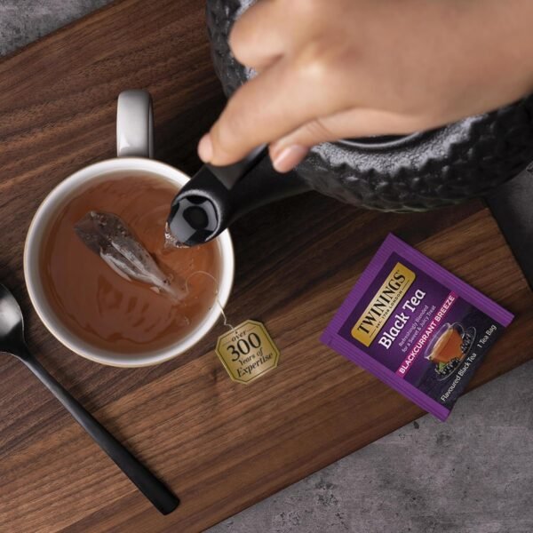 Twinings Blackcurrant Black Tea – Premium Bold Flavor – 20 Tea Bags