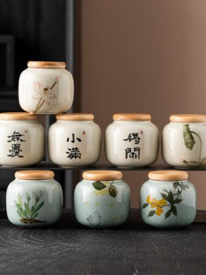 Chinese Calligraphy Tea Pot Ceramic Mini