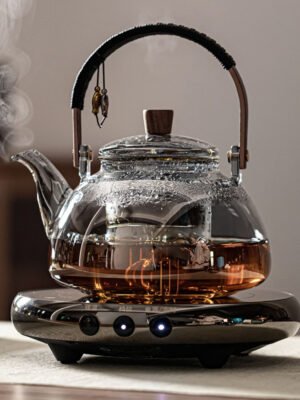 8c10fb2f-c300-4385-980a-45c8391a6b1d.jpg Glass Cooking Kettle Electric Ceramic Stove Household Tea Set Small Health Preservation Tea-boiling Stove Suit