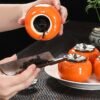 Jingdezhen ceramic persimmon tea pot