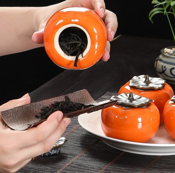 Jingdezhen ceramic persimmon tea pot