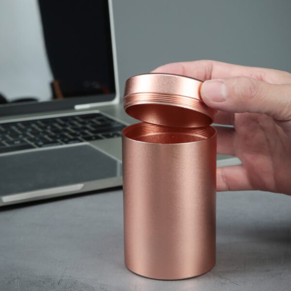 Titanium Aluminum Alloy Tea Box Storage Portable Small Tea Jar