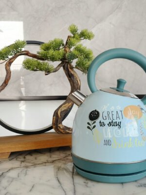 a0d8a381-11aa-40b0-8751-1abb8c54783d.jpg Painted Paint Vintage Electric Kettle Electric Tea Burning Stainless Steel Home Appliance