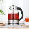 110v American Standard Household Tea Boiler Steam Spray Black Teapot Glass Electric Kettle Coffee Pot