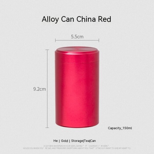 Titanium Aluminum Alloy Tea Box Storage Portable Small Tea Jar
