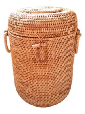 Autumn Rattan Storage Box Qizi Cake Tea Box Storage Pu'er Tea Cake Packaging Box Jar Basket