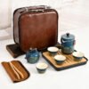 Ceramic Portable Travel Tea Set Gift Box