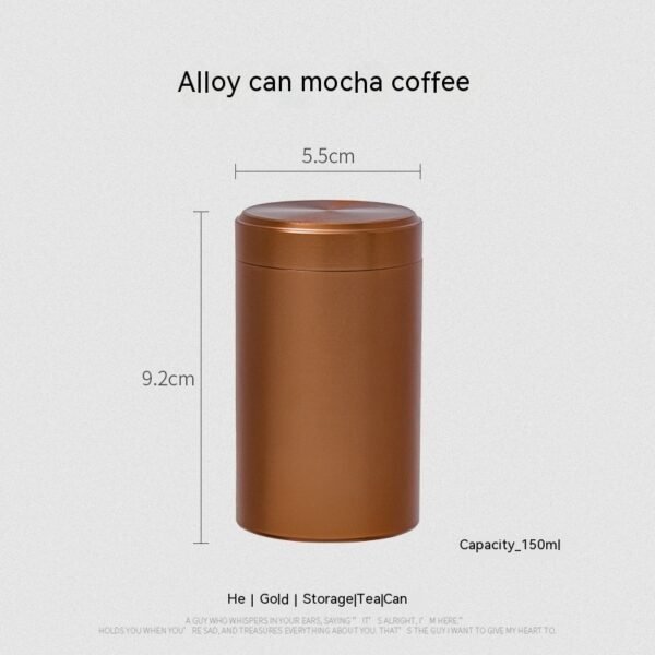 Titanium Aluminum Alloy Tea Box Storage Portable Small Tea Jar