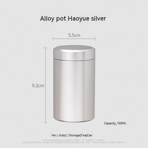 Titanium Aluminum Alloy Tea Box Storage Portable Small Tea Jar