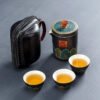 Ceramic Portable Travel Tea Set Gift Box